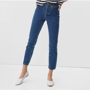 Everlane Straight Leg Jeans in Classic Blue